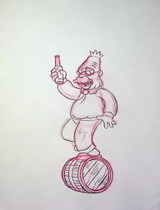 Los Simpsons Treehouse of Horror VIII Producción Dibujado a Mano Diseño Modelo GRANDPA - Imagen 1 de 2