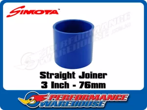 Simota Blue Rubber Straight Hose Joiner 3" (76mm) Air Intake - Bild 1 von 2