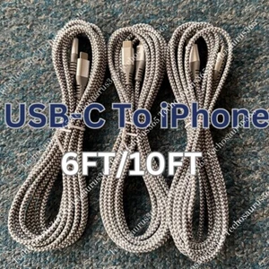 Fast Charger PD USB C Charging Cable For iPhone 14 13 12 11 Pro Max XR XS 8 iPad - Picture 1 of 9