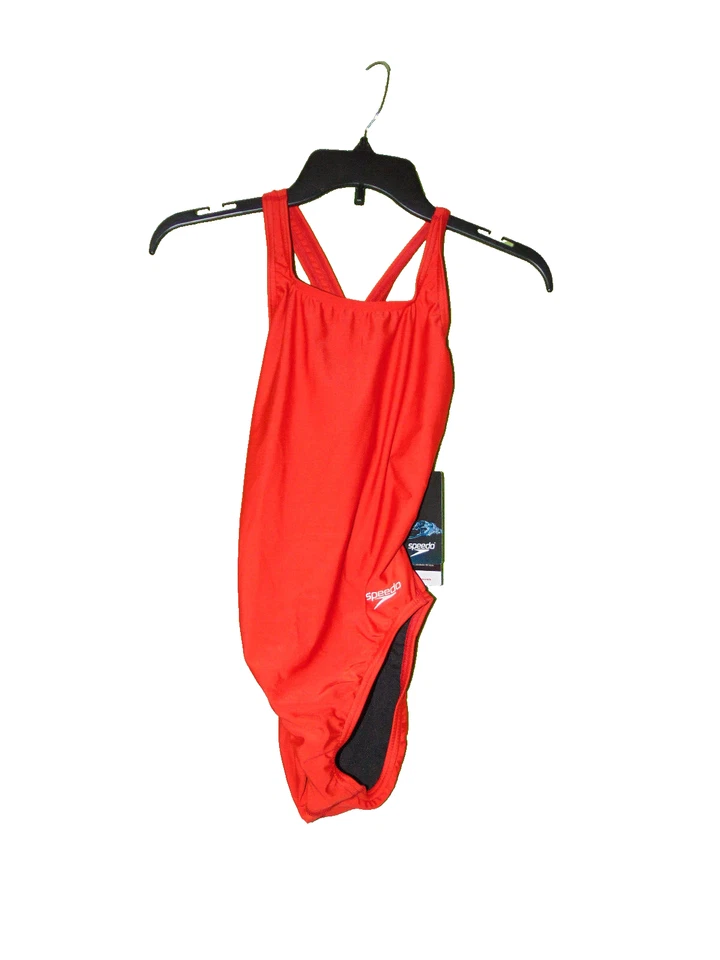 Speedo Womens Super Pro LT Performance Swimsuit Red Size 8 / 34