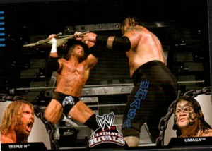 2008 Topps WWE Ultimate Rivals Wrestling Card #48 Triple H vs. Umaga - Picture 1 of 2