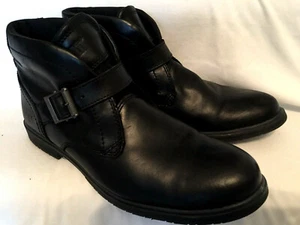 Men's CAT Haverhill 2 Casual Buckled Black Leather Boots Sz 13 - Picture 1 of 6