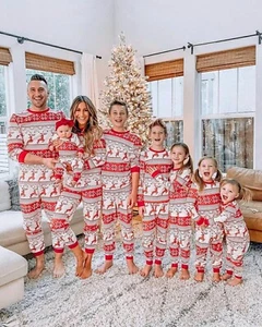 CHRISTMAS PYJAMAS MATCHING FAMILY PJ SETS FOR MENS LADIES KIDS BABY PET DOG - Picture 1 of 11