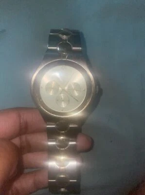 Reloj Hombre Nuevo Con Etiquetas Calvin Hill Tono Plateado Correa Eslabón 8.75" Tamaño Máximo Batería Nueva Foto 1 de 2