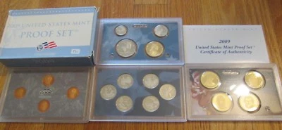 2009 Proof Set 10 sets U. S. Mint 18-coin Set Quarters President COA Deal - Image 1 of 4