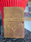 Heart Embossed Handmade Leather Vintage Journal with Antique Dackle-Edge Paper