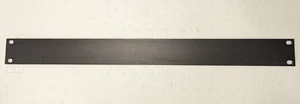 1U Metal Blank Panel 4 Screwholes Black - Picture 1 of 2
