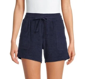 Pantalones cortos Time And Tru para mujer de felpa francesa azul marino oscuro talla XXXL (22) - Imagen 1 de 10