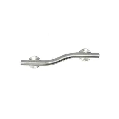 csi bathware  wave shaped satin stainless wall mount grab bar - Image 1 of 4