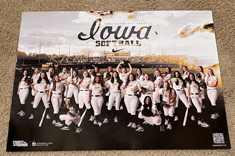 2023 IOWA HAWKEYES SOFTBALL POSTER *BRAND NEW* ##SUPER FAST SHIPPING##  L QQ K Cover