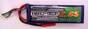 Turnigy nano-tech 2.65 2650mah 6S 45~90C 22.2v Lipo good condition no puffiness - Picture 1 of 5