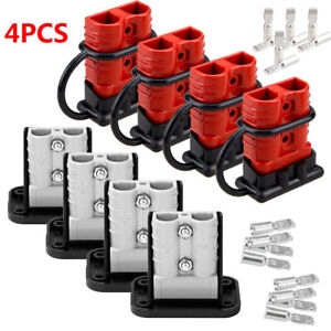 4pcs 50A Car Battery Quick Connect Disconnect Power Wire Cable Connector Plug