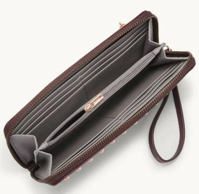 Cartera Continental Kate Spade Spencer Delgada Cuero Metálico Azul Marino PWR00187 NUEVA CON ETIQUETAS Foto 1 de 3