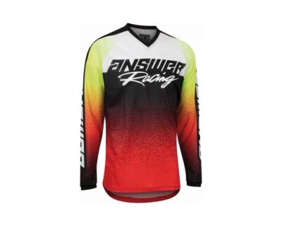 NEW ANSWER A22 SYNCRON PRISM JERSEY, 446790, RED/HYPER ACID/WHITE, MEDIUM - Image 1 of 3