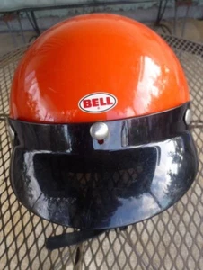 BELL MAGNUM TOPTEX VINTAGE ORANGE MOTOCROSS MOTORCYCLE RACE HELMET 6 7/8" SWEET! - Picture 1 of 5