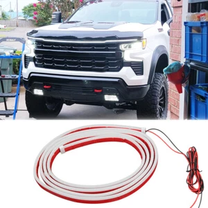 94" Dynamic Car LED Hood Light Strip Daytime DRL Running For Chevrolet Silverado - Imagen 1 de 14