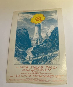 BG-243 STEVE MILLER BAND Bo Diddley FILLMORE POSTCARD - AD Handbill - Picture 1 of 2