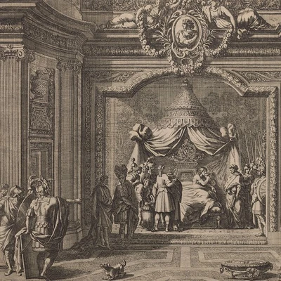 Jean Le Blond nach Lepautre Alexander der Große Barock Kupferstich um 1650 - Bild 1 von 4