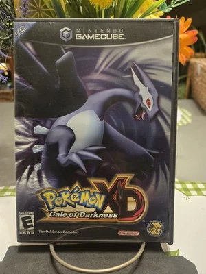 ​🦅 Pokemon XD Gale of Darkness GameCube 2005 CIB Estuche Manual Arte Batalla Cicatrices Foto 1 de 4