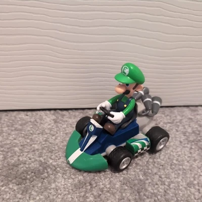 Super Mario Kart Nintendo Pull Back Racer Kids Go Kart Car Toy Luigi - Image 1 of 4