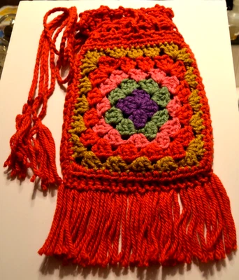 Bandolera Boho Hecha a Mano - Bolso de Hombro Multicolor Crochet/Bolso de Punto Foto 1 de 4