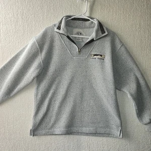 Vintage Artic Image Sweater Unisex S 90s Fleece Pullover Zip Lake Tahoe Aztec - Picture 1 of 7