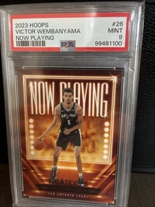 2023 NBA Hoops Victor Wembanyama Rookie #26  Now Playing RC - PSA 9 (POP 12) - Picture 1 of 2
