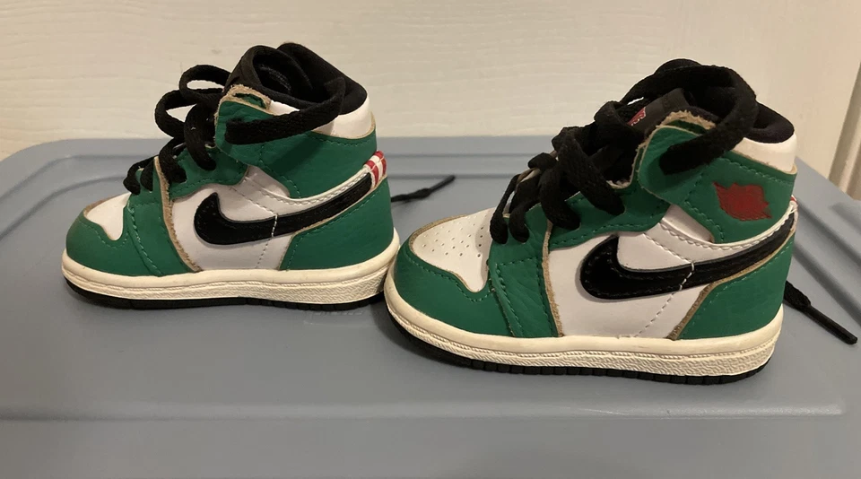 Nike Air Jordan 1 Retro Alto Verde Suerte Bebé Niño Zapatos Talla 3C CU0450-300 Foto 1 de 4