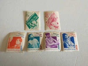 Netherlands 1.5 5 6 12.5 Cent 1931 Mint Stamp 48-53 Holland Cat $73 Small Tear - Picture 1 of 3