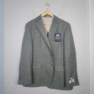 NWT Joseph Abboud 44R Mens Modern Fit Wool Linen Silk Blazer Hamilton Gray - Picture 1 of 14