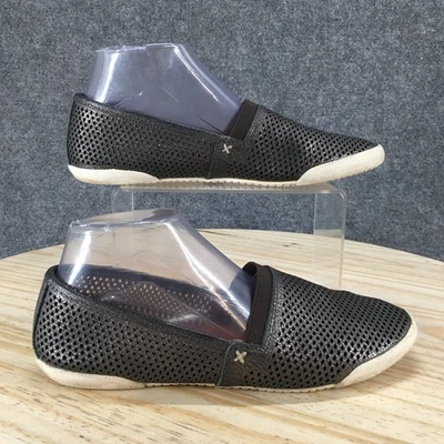 Zapatos Frye Mujer 8 M Melanie Zapatillas Sin Cordones Gris Plata Cuero Perforado Foto 1 de 4