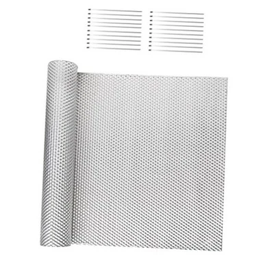 Exhaust Heat Shield 汽车压花铝制隔热罩套件 16 英寸 x 78.7 — 第 1/4 张图片