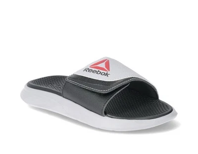 REEBOK Boys Size 13 Delta Flow EVA Slide Sandals Memory Foam Adjustable • Grey - Image 1 of 4