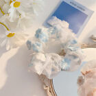 Organza Hair Rope Sweet Embroidery Flower Scrunchie Transparent Hair Accessories
