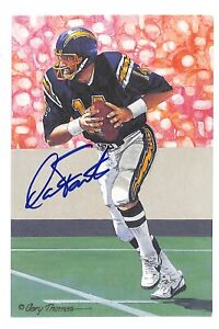 Dan Fouts Signed Goal Line Art Card GLAC Autographed Chargers PSA/DNA 87988