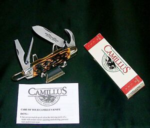 Camillus 97 Knife Sword Brand Camper 3-5/8" Circa-1970's W/Packaging & Papers