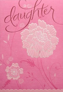 Dulce Tarjeta DÍA DE SAN VALENTÍN PARA HIJA, Rosa Flor Amor por Hallmark + Sobre - Imagen 1 de 5