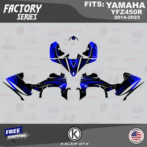 Graphics Kit for Yamaha YFZ450R (2014-2023) YFZ-450R Factory -BlueShift 16mil - Imagen 1 de 6