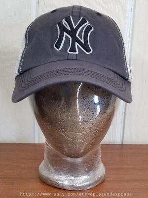 Yankees New York Baseball '47 Brand Mesh Back Closer Gray Adj. Cap Hat S/M - Image 1 of 4
