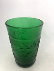 1 Forest Green Sandwich 3 5/8" Glass Juice Small Anchor Hocking