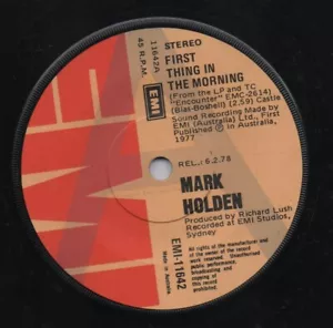 MARK HOLDEN Rare 1978 Oz Promo Only 7" OOP Single "First Thing In The Morning" - Picture 1 of 2