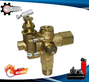 I-R 32262867 90 Degree Pilot Unloader Valve 1/2" Inverted Flare Inlet x 1/2" MPT - Picture 1 of 9