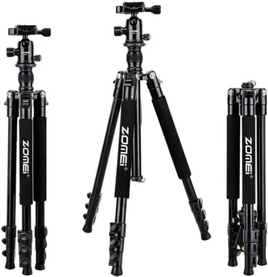ZOMEI Q555 Professional Aluminium Travel Tripod w/ Ball Head for DSLR |USA model - Image 1 of 4