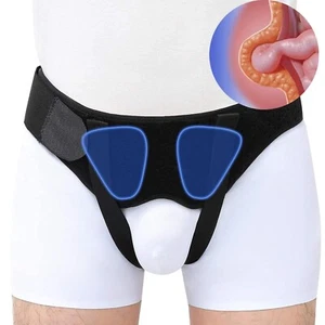 Hernia Support Belt for Men Truss for Inguinal with 2 Removable Compression Pads - Picture 1 of 13