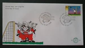 1998 NETHERLANDS NEDERLAND COMICS CARTOON FOOTBALL FC KNUDDE NR 384 FDC - Picture 1 of 1