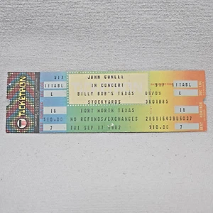 John Conlee @ Billy Bob's Texas Sept 17, 1982 Ticket Fort Worth Stockyards - Picture 1 of 3