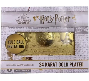 Harry Potter 24k gold plated yule ball ticket limited edition replica 2000 only - Picture 1 of 5