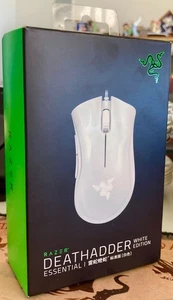 Ratón para juegos Razer Deathadder Essential RZ01-0254 blanco iluminado con cable - Imagen 1 de 16