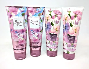 4 Bath & Body Works SWEET PEA 24 HR Ultímate Hydration Body Cream 8 oz Moisture - Picture 1 of 4