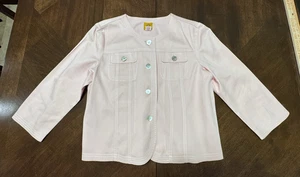 Ruby Rd Jacket Womens Size 14 Pink Light Weight Button Up Jacket - Picture 1 of 7